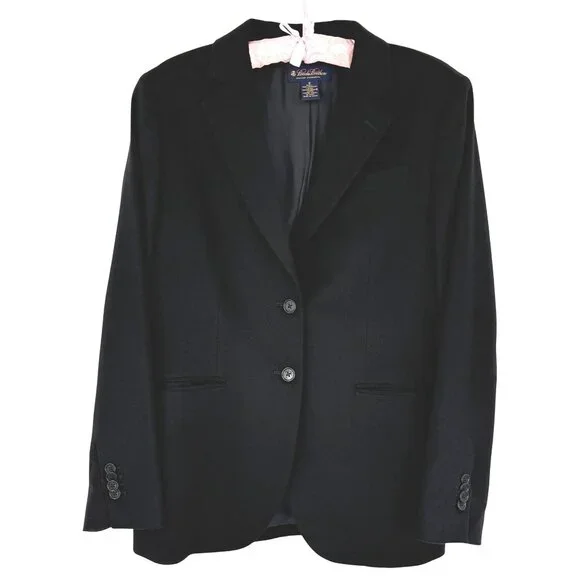 Brooks Brothers Loro Piana Black Italian Luxury Cashmere Blazer Jacket Workwear - Picture 2 of 16